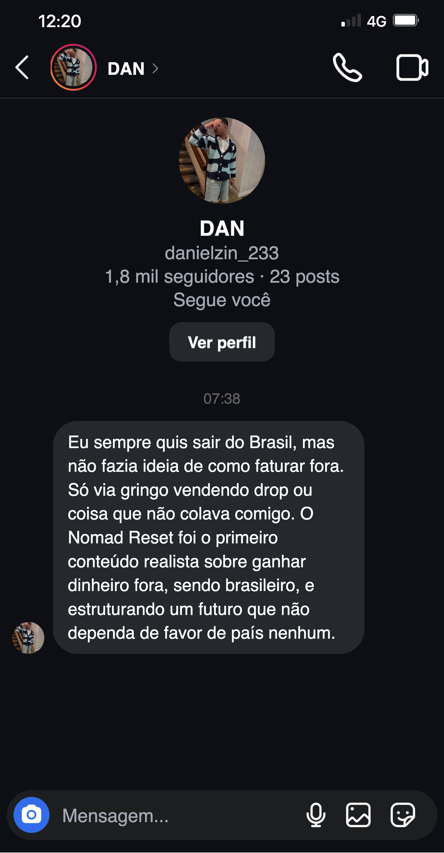 Depoimento do Dan