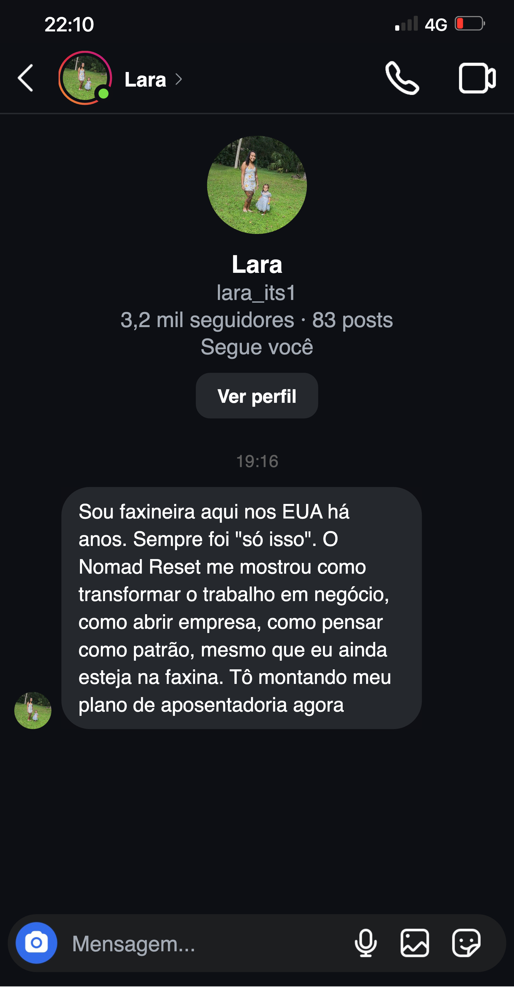 Depoimento da Lara