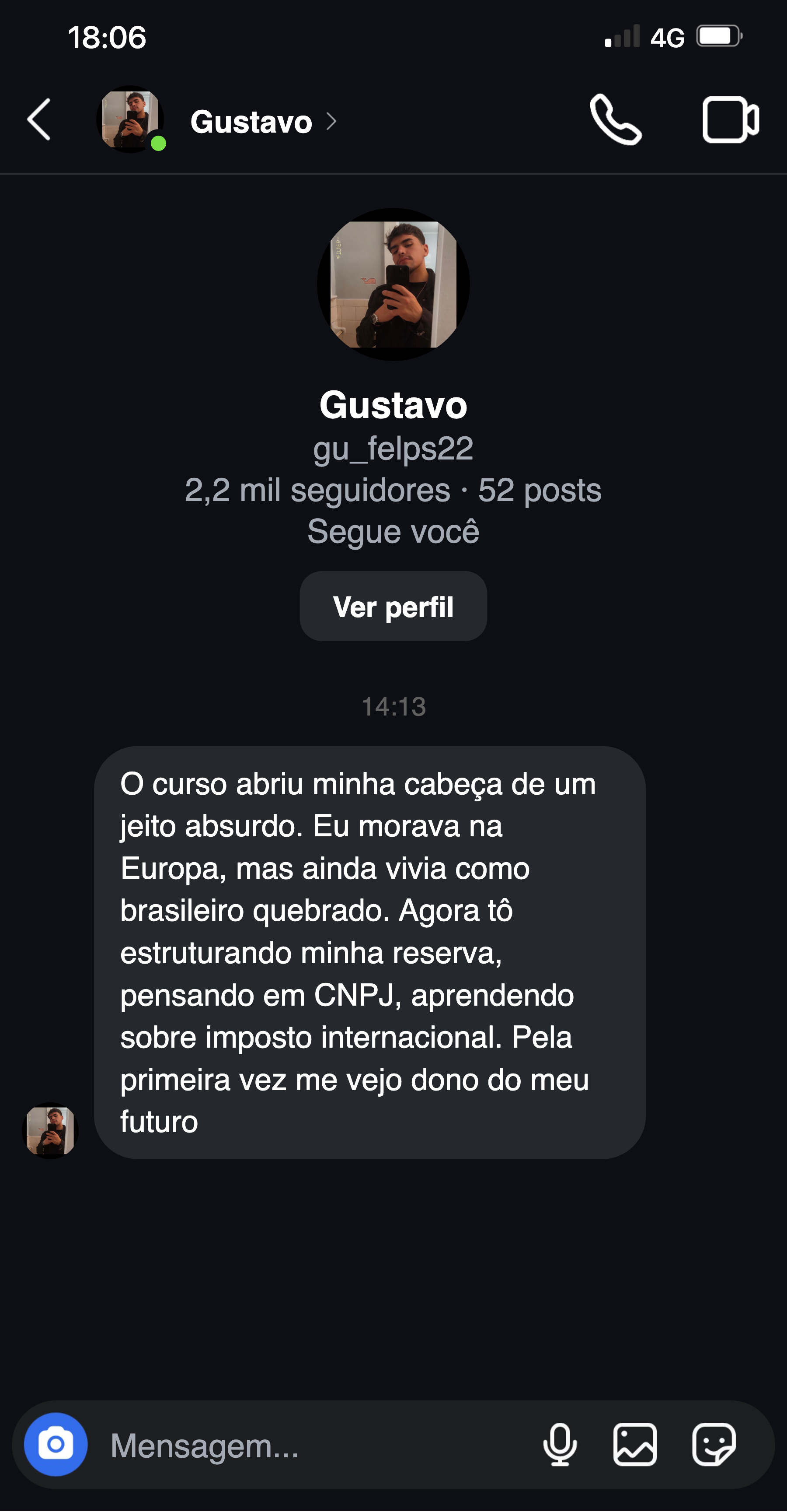 Depoimento do Gustavo