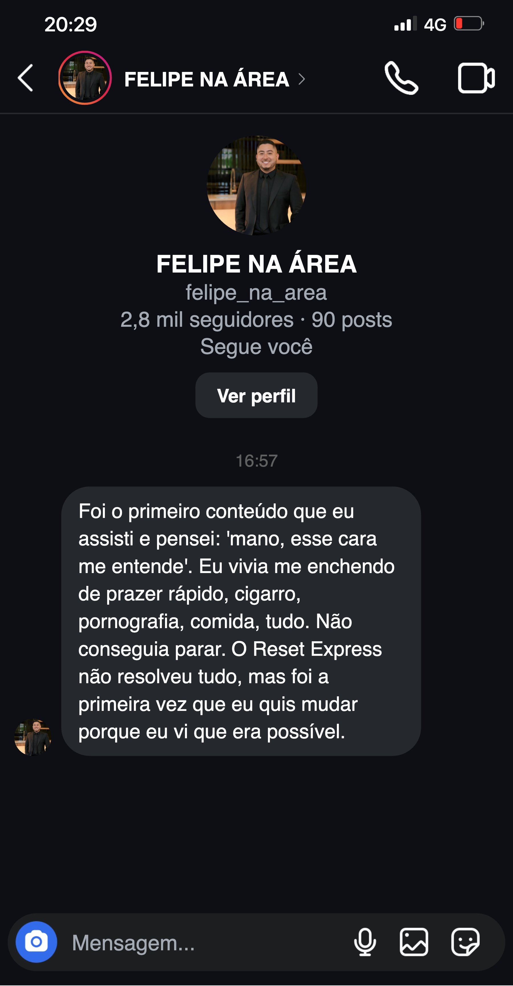 Depoimento Felipe - Reset Express